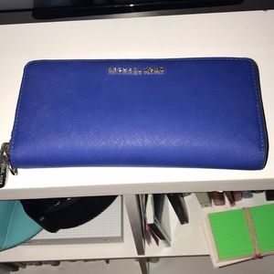 Blue Michael Kors wallet